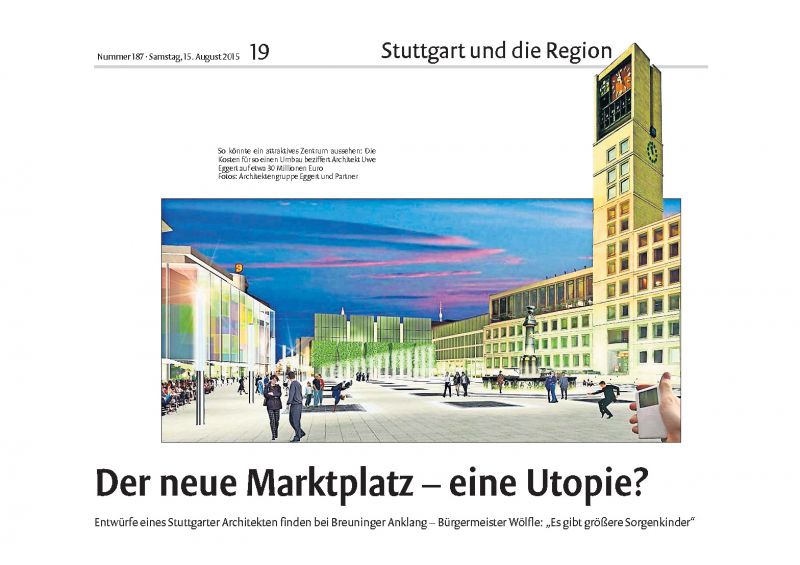 Marktplatz Stuttgart in der Zeitung