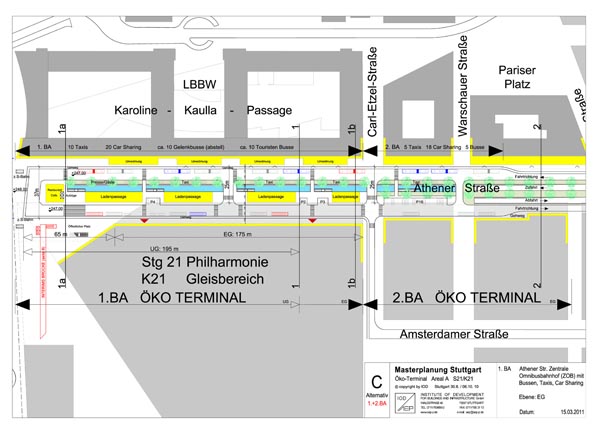 S21 - Öko-Terminal - direkt beim Hbf. Stg. LBBW + Philaharmonie